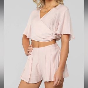Fashion Nova Short Set- Mauve- Small
